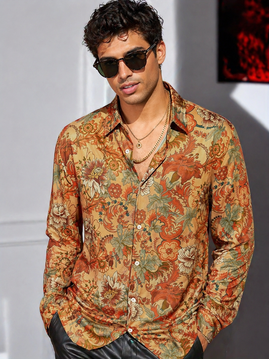 Men's Loose Long Sleeve Shirt