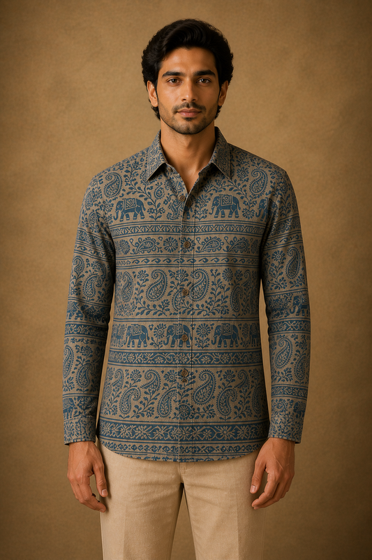 Elephant Paisley Classic Shirt for Men