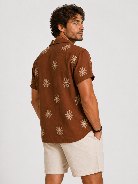 Men'S Summer Lightweight Embroidered Shirt