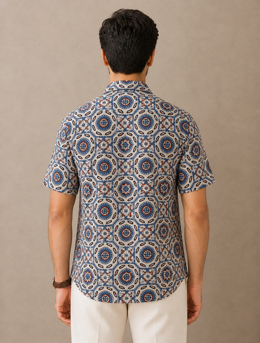 Vintage Ajrakh-Inspired Shirt