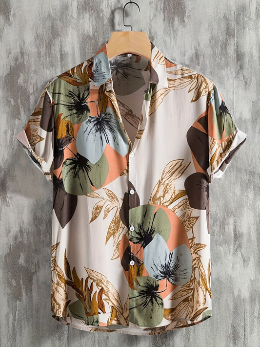 Mature Casual Short Sleeve Lapel Shirt