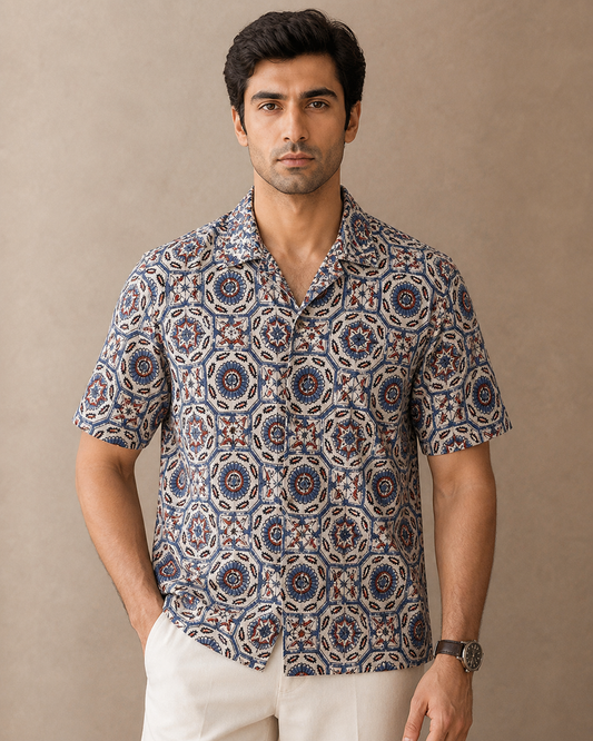 Vintage Ajrakh-Inspired Shirt