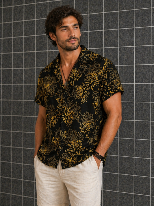 Short-Sleeve Floral Shirt