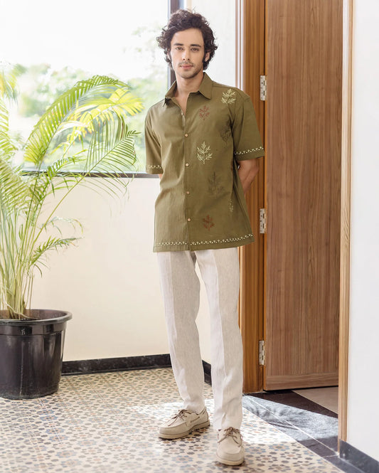 Embroidered Cotton Shirt